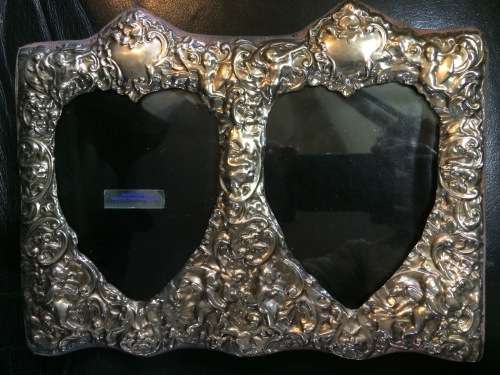 SILVER (999) DOUBLE PICTURE FRAME