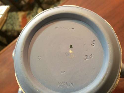 WEDGWOOD BLUE JASPERWARE COFFEE POT