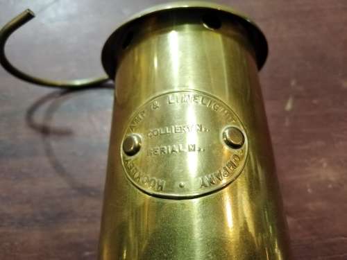BRASS 'DAVY' COALMINERS' LAMP
