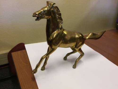 Vintage Solid Brass Horse