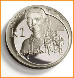 Sterling Silver Uncirculated Mahatma Gandhi. Protea Series