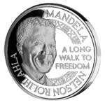 Huge and Stunning Nelson Mandela Proof Sterling Silver Medallion  Huge and Stunning