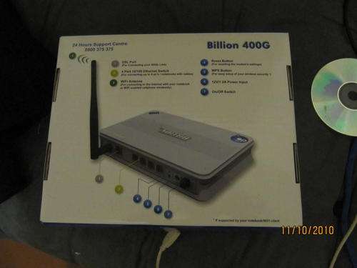 telkom billion 400 router, like new with all accesories