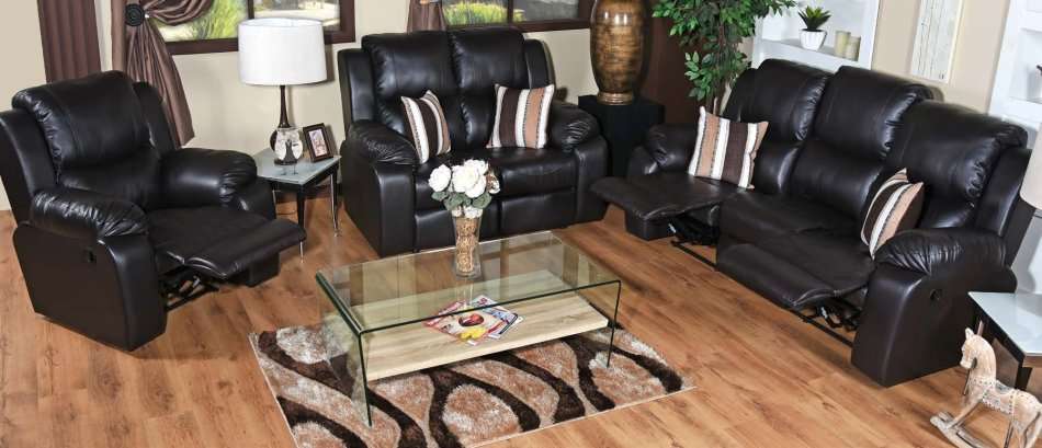Recliner Lounge Suite (3 piece) - 3 recliners