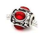 New Red Stone Charm for Pandora Style/European Bracelet