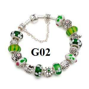 PANDORA BRACELET - MIXED GREEN 19cm