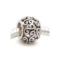 925 silver bead charm fit for Pandora Chamilia - Pattern 2