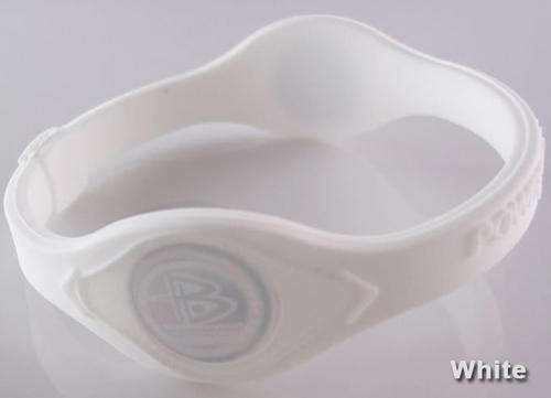 POWER BALANCE BRACELET 22 (XL)  WHITE WITH WHITE LETTERING