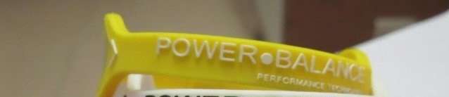POWER BALANCE BRACELET 17.5CM (S) YELLOW WITH WHITE LETTERING