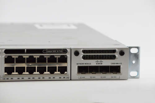 Cisco WS-C3850-24P-S Catalyst 3850 L3 Switch POE+ 720W, Dual PSU + C3850-NM-4-G
