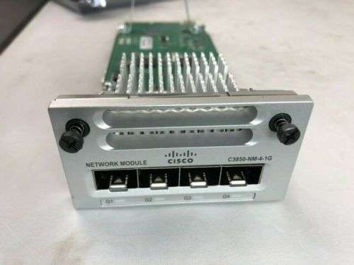 Cisco WS-C3850-24P-S Catalyst 3850 L3 Switch POE+ 720W, Dual PSU + C3850-NM-4-G