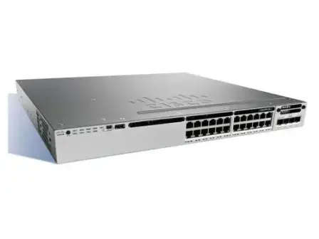 Cisco WS-C3850-24P-S Catalyst 3850 L3 Switch POE+ 720W, Dual PSU + C3850-NM-4-G