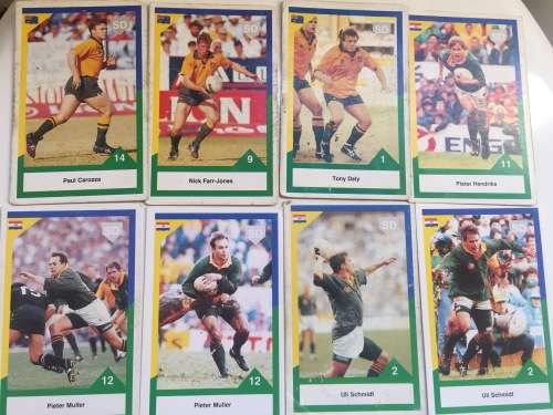 8 Currie Cup Rugby Cards 1992 collection (Springboks and Australia)