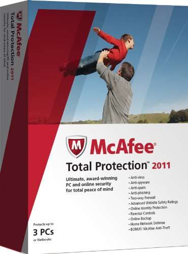 McAfee Total Protection 2011 1-year 3 user license-NEW