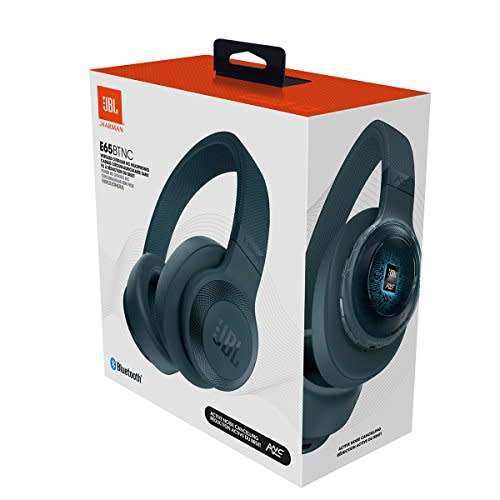 JBL E65BTNC Wireless Noise-Cancelling Headphones - Blue