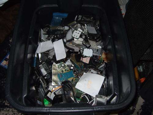 40 L BIN FULL OF PHONE SPARES FOR ALL THE CELL TEC"S