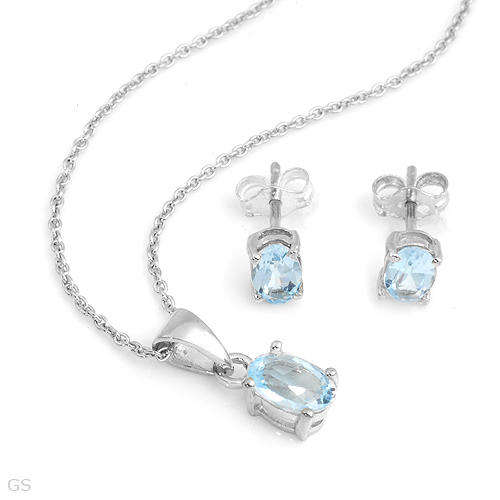 Attractive Jewelry set - Brand New Stud Earrings With 2.10ctw Genuine Topazes Made in 925 Sterling s