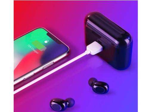 Alfawise HQB - Q32TWS Binaural Wireless Bluetooth Mini Earbuds with Power Display - Blac