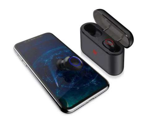 Alfawise HQB - Q32TWS Binaural Wireless Bluetooth Mini Earbuds with Power Display - Blac