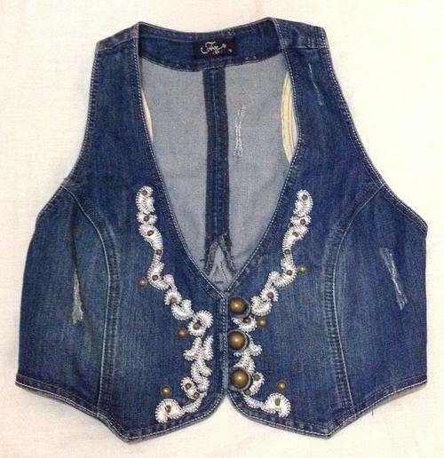 Sale Ladies Denim Waist Coat Size Medium