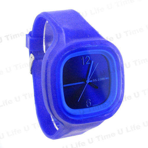 Blue Unisex Jelly Silicone Watch