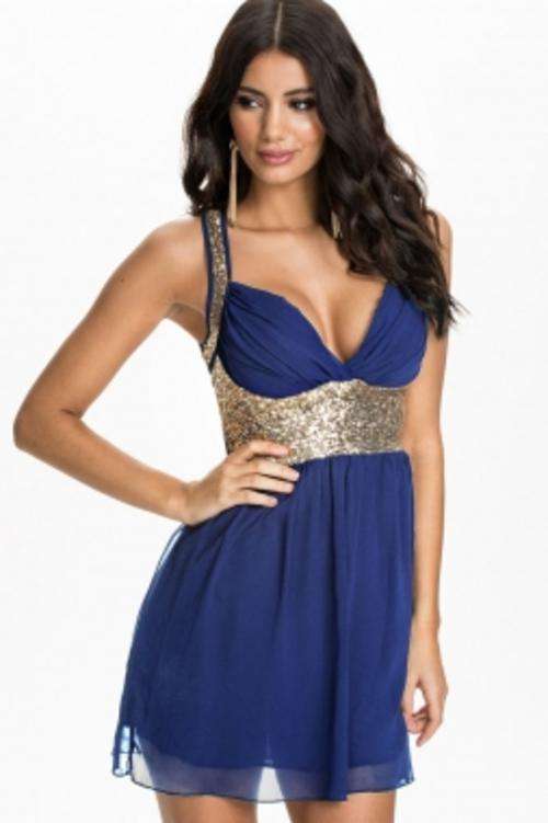 SALE!!! In Stock - Royal Blue Sequin Prom Skater Evening Dress - Medium