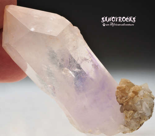 Brandberg Quartz Crystal - Amethyst, Calcite, Gobobosep, Namibia