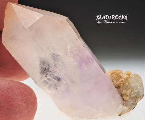 Brandberg Quartz Crystal - Amethyst, Calcite, Gobobosep, Namibia