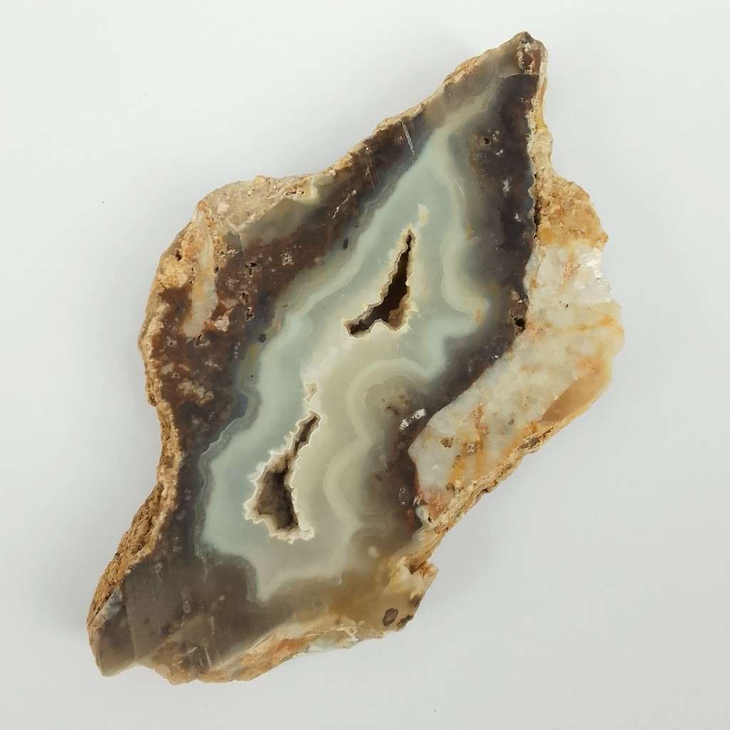 Agate Slice 9x5cm 74g, Masquerade Carnival Mask, Orange River Region, Northern Cape, South Africa