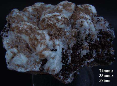 Kalahari manganese fields calcite,goethite and barite crystals on matrix-south africa-141g
