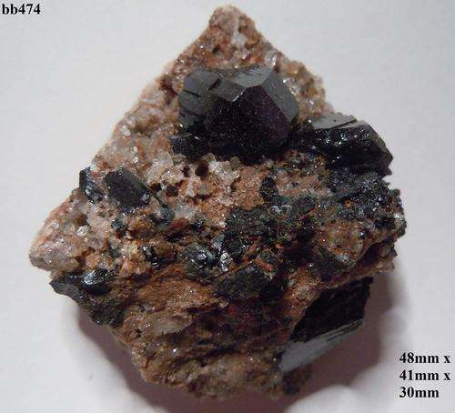 Erongo region schorl tourmaline and quartz crystals on matrix-Namibia-36gram