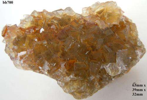 Orange river fluorite crystals on matrix-South Africa-67gram