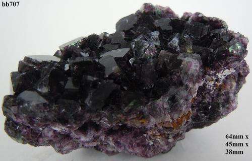 Okoruso mine fluorite crystals on matrix-Namibia-105gram