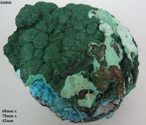 Shinkolobwe Katanga malachite and chrysocolla crystals on matrix-Congo-163gram