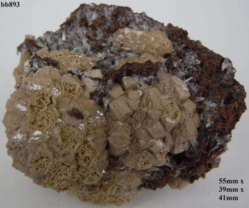 Kalahari manganese fields olmiite and bultfonteinite crystals on matrix-South Africa-71gram