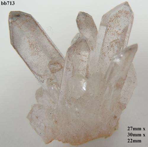 Orange river hematite included quartz crystal cluster-South Africa-7gram