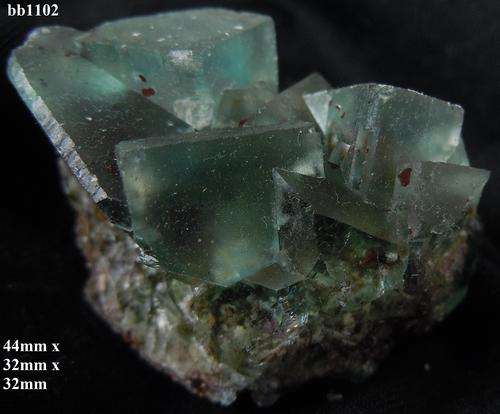 Okoruso mine fluorite crystals on matrix-Namibia-40gram