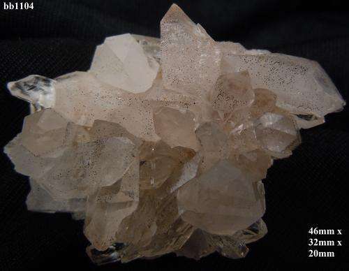 Hennops river hematite included quartz crystal cluster-South Africa-17gram