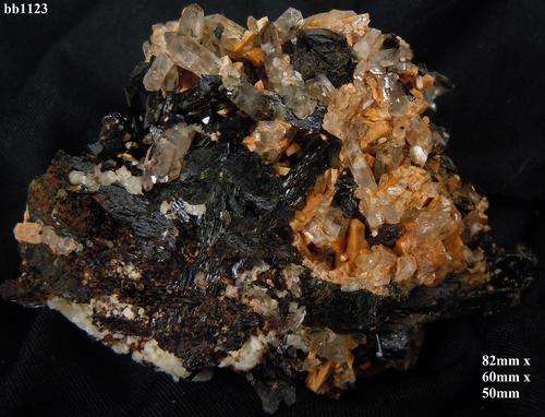 Mulanje mtn aegerine,zirkon and quartz crystals on matrix-Malawi-185gram