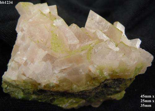 Tsumeb mine duftite and calcite crystals on matrix-Namibia-36gram