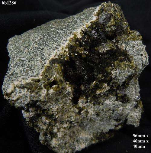 Goboboseb Brandberg epidote crystals on matrix-Namibia-91gram