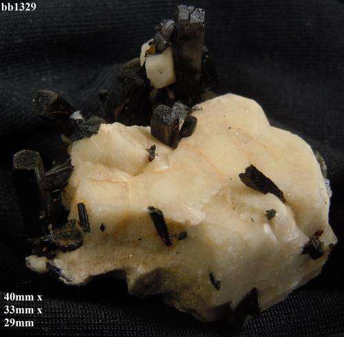 Mulanje mtn aegerine crystals on a-feldspar crystal matrix-Malawi-29gram