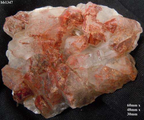Orange river hematite included quartz crystal cluster-South Africa-84gram