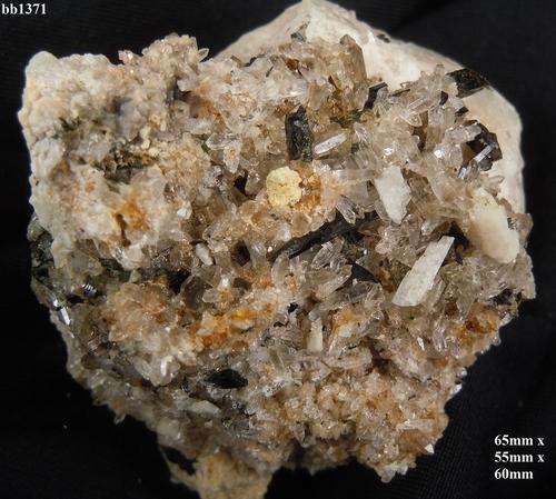 Mulanje mtn aegerine,quartz and parisite crystals on a-feldspar crystal matrix-Malawi-192gram