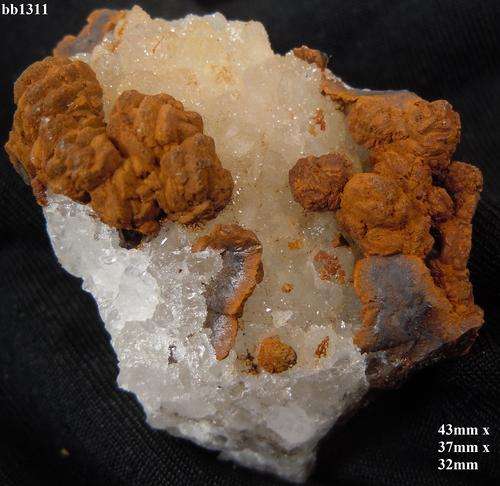 Erongo region goethite and quartz crystals on matrix-Namibia-37gram