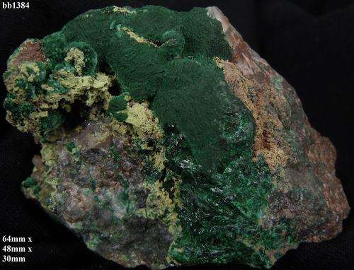 Tsumeb mine malachite crystals on matrix-Namibia-113gram