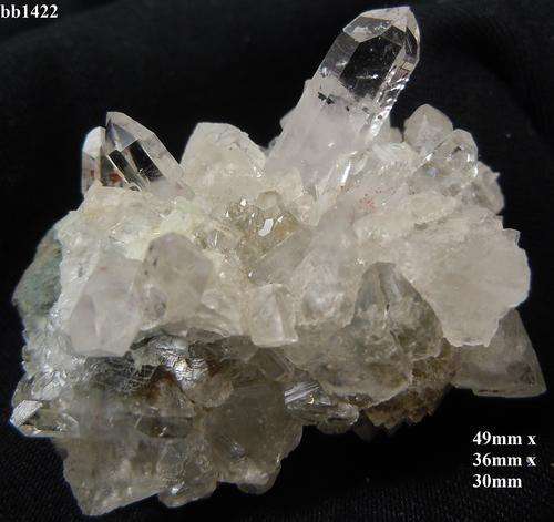 Goboboseb Brandberg quartz and calcite crystals on matrix-Namibia-44gram
