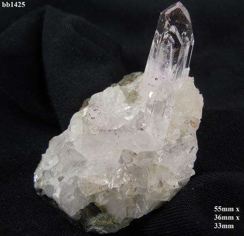 Goboboseb Brandberg quartz and calcite crystals on matrix-Namibia-44gram