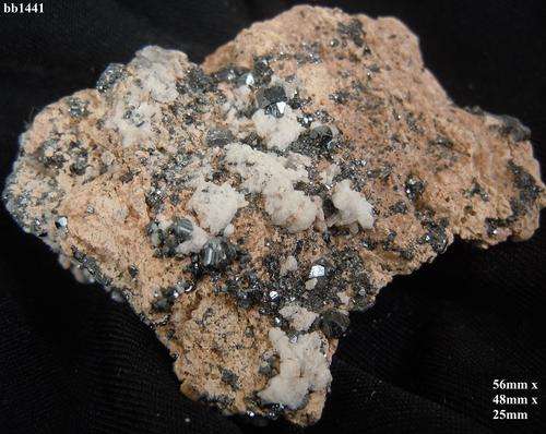 Kalahari manganese fields hematite and calcite crystals on matrix-South Africa-45gram