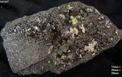 Kalahari manganese fields braunite and ettringite crystals on matrix-South Africa-170gram